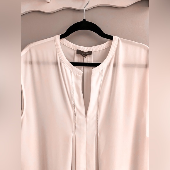 THE LIMITED SHEER WHITE BLOUSE SIZE XL! BEAUTIFUL SLEEVELESS TOP! - Picture 5 of 6